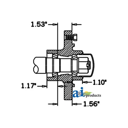 A & I Products Hub & Spindle Assy. (6 Bolt) 21" x6" x5.5" A-HS356066